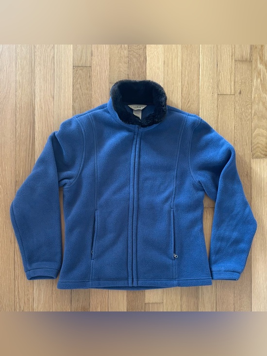 L.L. Bean Jackets & Blazers - LL Bean Fleece Jacket Full Zip Fur Collar Light Purple XS L.L. Bean Womens